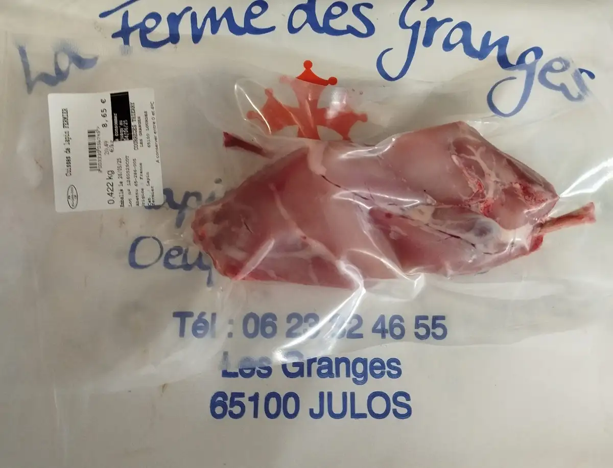 Cuisse de lapin en poche sous vide