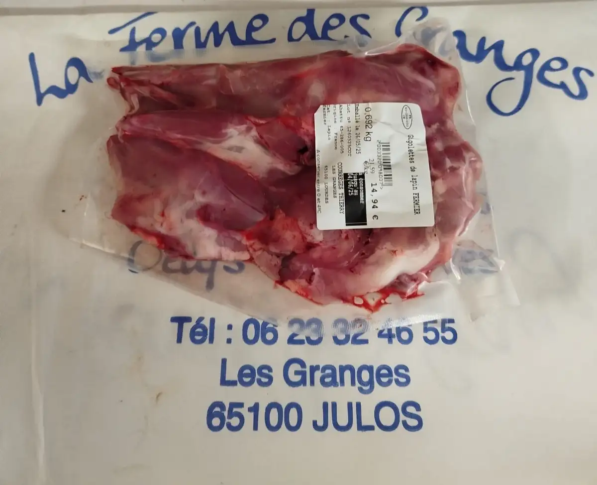 Gigolettes de lapin en poche sous vide