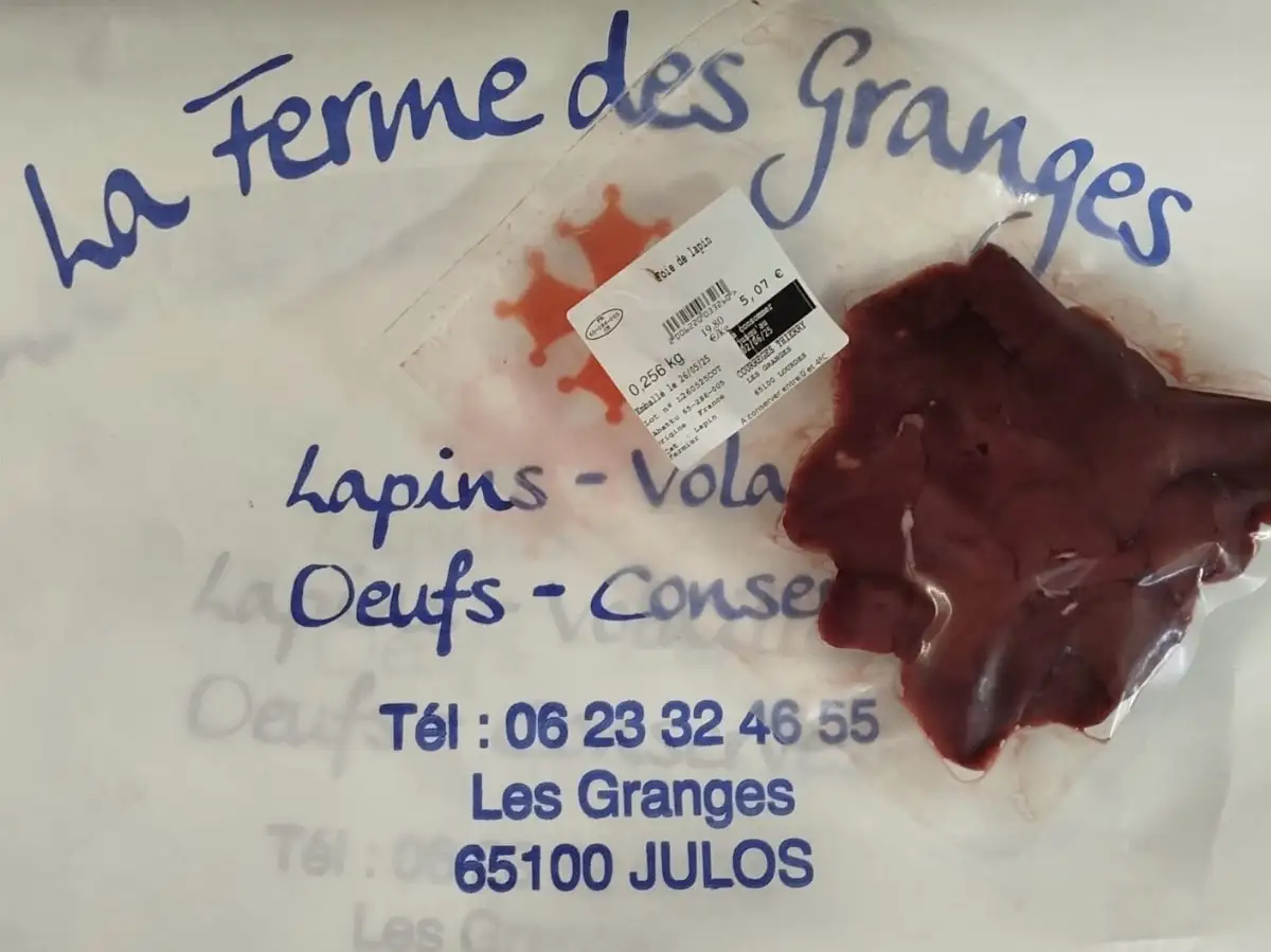 Foie de lapin sous vide par 4